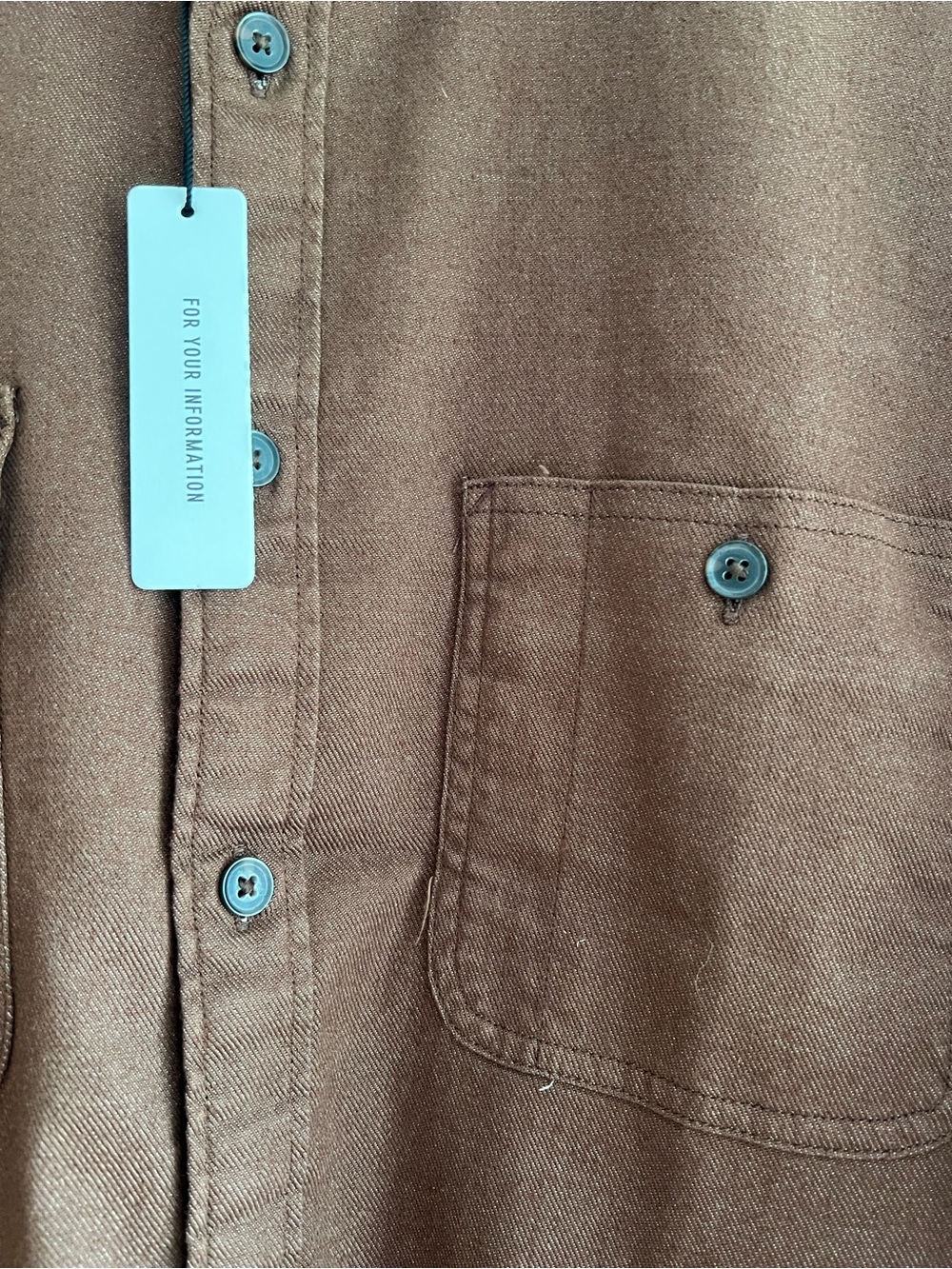 Express Men's Copper/Brown Button Front Shirt - Picture 2 of 6